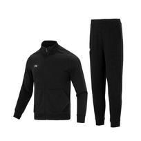 Under Armour Logo Knitted Jacket And Jogger Set With Stand Collar And Zipper Long Sleeve Men Activewear Black 23600304-001+23600704-001 S