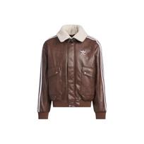 Adidas Originals FW25 PU paminkštinta striukė Prekės ženklo logotipas Trys juostelės Šilta Sportinė Laisva Ilgomis rankovėmis Medvilninis paltas Vyriškos striukės KF3692 M