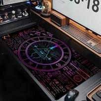 Stalo apsauga Guminis pelės kilimėlis Įmonės stalo kilimėliai Kilimas Stalo kilimėlis Bill Cipher Anime pelės kilimėlis Gravity Falls pelės kilimėlis 30x60cm-With Edg