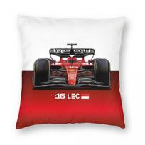 Charles Leclerc F1 lenktyninio automobilio kvadratinė pagalvės užvalkalas Poliesterio lino aksomo Kūrybinis užtrauktuko dekoras Sofos pagalvės užvalkalas 45x45 12x12Inch