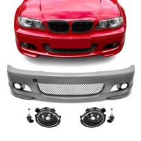 M-Tech Priekinis Bamperis, skirtas BMW E46 (99-06) coupe / cabrio, su skaidriais priešrūkiniais