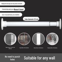 Reguliuojamas teleskopinis strypas be gręžimo dušo užuolaidoms, drabužių kabinimui, balkono džiovinimui ir spintos tvarkymui 50-90cm (Fits 55-75cm)