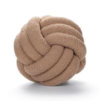 Mazguotas pliušinis apvalus pagalvė - Minkšta avies vilnos pagalvė miegamojo, sofos ar vaikų kambario dekoravimui. 13 CM Diameter juoda