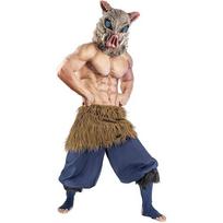 Anime Cosplay kostiumas Helovino vakarėlio kostiumas Demon Slayer Kimetsu no Yaiba Hashibira Inosuke prijuostė L