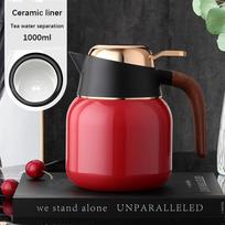 Keraminis įdėklas Nerūdijančio plieno termosinis virdulys arbatos virimo aparatui Didelis arbatos filtras Didesnės talpos 1000 ml Vakuuminis termoso butelis Puodelis 1000ml
