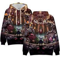 Naujas Hollow Knight Silksong Hoodie Anime Hoodies Streetwear Animacinių filmukų Spausdintas su gobtuvu džemperis Vyrams Moterims Cosplay Sportiniai Puloveriai XS