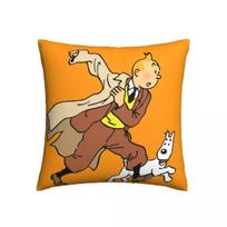 Piešinio Mesti Pagalvės Užvalkalas TinT Nuotykiai Fantastiniai Komiksai Trumpas Pliusinis Pagalvių Užvalkalas Namų Sofos Kėdės Dekoratyvinis Kuprinės 30x30cm smėlis