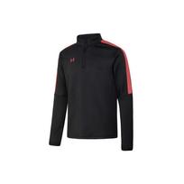 Under Armour spausdintas logotipas, su paaukštintu kaklu ir pusiau užtrauktuku, treniruočių ilgomis rankovėmis džemperis vyrams, džemperis, juodas 22600301-001 M