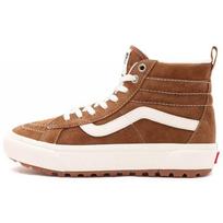 Vans Sk8-Hi Mte-1 Patogūs Lengvi Aukšto Viršaus Skate Batai Unisex Sportbačiai Rudi Balti VN0A5HZY6I6 38.5