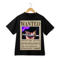 Zoro One Piece Wanted Poster T-Shirt - Anime Unisex Tee Roronoa Zoro Gift Shirt S