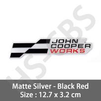 3D Metaliniai Automobilio Lipdukai John Cooper Works Emblema JCW Galinio Bagažininko Ženklelis Decal J01 U25 F57 R53 R55 R56 R58 Automobilio Stiliaus Logotipas