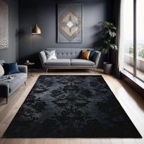 Juodas gotikinis viktorietiškas kilimas, tamsus kotedžo stiliaus miegamojo grindų kilimas, paauglių kambario Art Deco kilimas, modernaus svetainės dekoras 60*90cm