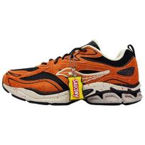 Lays X Saucony Grid Fusion Retro Madingi Universalūs Patogūs Bėgimo Batai Unisex Sportbačiai Oranžiniai S79063-18 38