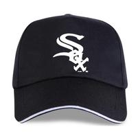 Nauja „Majestic White Sox“ trumpomis rankovėmis beisbolo kepuraitė Juoda black