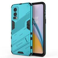 Skirtas Oneplus Nord 2 5G smūgiams atsparus tvirtas šarvų stovas, apsaugantis telefono dėklą vienam plius Nord2 5G magnetinio automobilio laikiklio dėklo dangtelį Oneplus Nord 2 5G dangaus mėlyna spalva