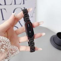 Xiaomi Mi Band 9 apyrankei Nerūdijančio plieno metalinis dirželis Miband 8 Keičiamas dirželis For xiaomi band 9/8 juoda