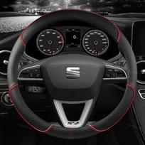 Automobilio vairo dangtelis mikropluošto oda 38cm neslystantis, skirtas Seat Tarraco Arona Ateca Ibiza Toledo Mii Leon Arosa Exeo ST FR BLUE O SHAPE