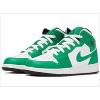 Air Jordan 1 Mid Lucky Green Jaunimo Dydis GS Retro Sportbačiai DQ8423-301 EU 36 žalia