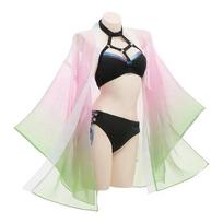 Demon Slayer Cosplay Anime Kanroji Mitsuri Maudymosi kostiumėlis Kochou Shinobu Kardiganas Maudymosi kostiumėlio rinkinys Vasaros Bikini Paplūdimio Cosplay Kostiumas Naujas L