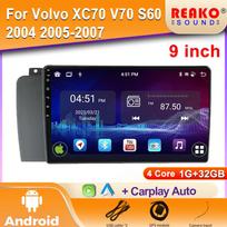 Android Automobilinis Radijas Volvo XC70 V70 S60 2004 2005-2007 Multimedia Bluetooth Grotuvas Navigacija 4G GPS Carplay stereo 4 core 1GB+32GB carplay