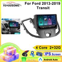 Automobilio radijas Carplay Ford 2013-2019 Transit Navigacija GPS Android Auto Multimedia grotuvas Stereo įrenginys WiFi BT Ne 2din 4G 4 core 2GB+32GB CP