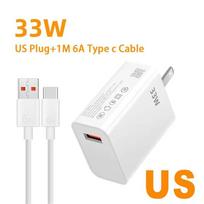 33W Turbo Įkroviklis Super Greitas Įkroviklis ES/JAV Adapteris Skirtas Mi 11 10 Lite 5G Poco X3 M4 Pro Redmi Poco Išmaniajam Telefonui US Charger And Cable