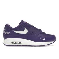 Supreme x Nike Air Max 1 87 SP Varsity Purple Unisex sportbačiai Balti HF8813-500 45.5
