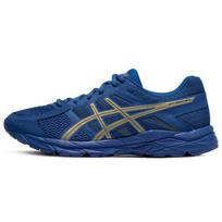 Asics Gel-Contend 4 Patogus audinys Sintetinė oda Žemi kasdieniai bėgimo bateliai Vyriškas sportbačio mėlynas auksas T8D4Q-401 41.5