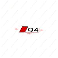 3D blizgus juodas raudonas raidžių emblema Sparno Galinės bagažinės ženklelis Lipdukas Q3 Q4 Q5 Q6 Q7 Q8 Serijos Automobilio Aksesuarai Lipdukas Red Block red
