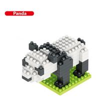 Mini animacinių gyvūnų konstruktoriai 3D dinozauras žirafa kengūra panda deimantinės miniatiūrinės figūrėlės modelis vaikiškas lavinamasis žaislas