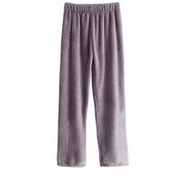 Jaukios moteriškos žieminės sutirštintos flisu pamušalu pižaminės kelnės - šilti koralinio fliso namų drabužiai One Size 80-140 jin