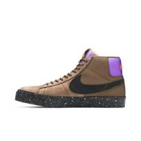 Grant Taylor x Nike Blazer Mid Pro GT QS Unisex Fabric Synthetic Leather Supportive Non-Slip Wear-Resistant Mid Top Skate Shoes Black Brown DC0615-200 EU 36.5 ruda/violetinė