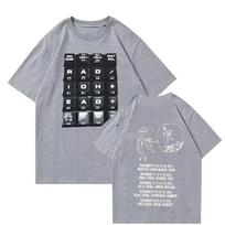 Radiohead 2025 Juodas Turas Marškinėliai Mada Roko Grupės Marškinėliai Vyrams Moterims Medvilniniai Laisvi Viršutiniai Drabužiai Streetwear Vasariniai Trumpomis Rankovėmis Drabužiai S