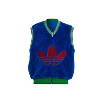 Adidas Originals Trefoil Logo Liemenė Su Dryžuotu Apvadu Ir Dideliu Logotipo Spaudiniu Vyriška Liemenė Mėlyna IB3432 S