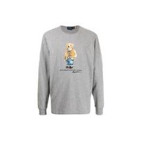 Polo Ralph Lauren Animacinio spaudinio apvalios apykaklės ilgomis rankovėmis marškinėliai Vyriški viršutiniai drabužiai Pilka 710828276-003 XL