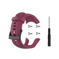 Tinka Suunto 5 vienos spalvos silikoninis dirželis išmaniojo laikrodžio apyrankė madinga patvari apyrankė su įrankiais laikrodžio priedai For Suunto 5 rožinė raudona spalva