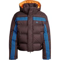 Adidas Originals 70s FW24 Premium pūkinė striukė Dryžuotas dizainas Šilta Sportinė mada Universali Su gobtuvu Užtrauktukas Ilgomis rankovėmis Pūkinė striukė Vyriška striukė JL9556 XL