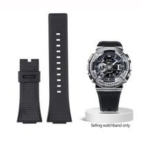 Naujas silikoninis laikrodžio dirželis Casio GM110 GM-110 dirželis G-SHOCK GM-110GB Atsparus vandeniui minkštos gumos laikrodžio dirželis 16mm Juodas plieninis apyrankė GM-110 series