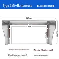 Atsparus vandeniui nerūdijančio plieno lauko lizdo dangtelis elektromobilių įkrovimui No Base 125mm (Stainless Steel)