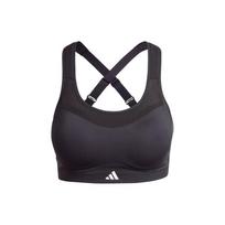 Adidas TLRD Impact Didelio palaikymo liemenėlė su trimis juostelėmis, spalvų blokas, didelio intensyvumo sportui, moteriški apatiniai, juoda IX4942 A/XSAB