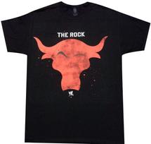 WWE The Rock Red Bull Face Adult 100% Cotton T-shirt Mens Tees Top - Licensed Pro Wrestling WWF WCW Tee XL