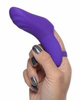 XR Brands FRISKY Finger Pro Vibration Device Purple - 3 Speeds, Waterproof