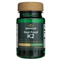 SWANSON vitaminas K2 200 mcg – 30 kapsulių