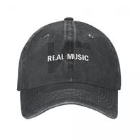 NF Real Music Logotipas Trucker Kepuraitė Prekės Senovinio Nusidėvėjusio Džinsinio Snapback Kepuraitė Unisex Moterims Reguliuojama One Size gray