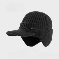 Unisex šiltos žieminės kepurės Stilinga kailiu pamušta minkšta kepurė su storomis žieminėmis megztomis kepuraitėmis vyrams ir moterims 1 pc juoda