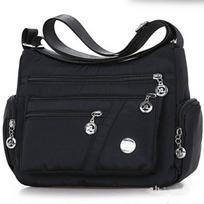 Moteriškas vandeniui atsparus krepšys Nailono pečių krepšys Crossbody Bag Kasdieninės rankinės 27*11*22cm juoda