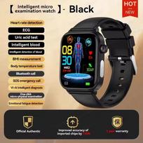 2025 Naujas AI Diagnostikos Sveikatos Išmanusis Laikrodis Moterims EKG HRV Funkcija Kraujo Spaudimas Šlapimo Rūgštis Lipidai BT Skambinimas Išmanieji Laikrodžiai Moterims Black Silicone