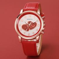 1/4PCSt Fashion Women Watches Heart Dial Quartz Watch Casual Leather Strap Women's WristWatches Reloj Mujer