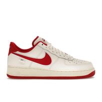 Nike Air Force 1 07 Sail Gym Red Siuvinėtas Swoosh Unisex Sportbačiai Kreminis Kokoso Pienas Plokščias Alavo FV0392-101 36.5