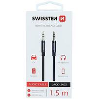Swissten 3.5mm Cable, 1.5m SW-AUX-1.5-BK